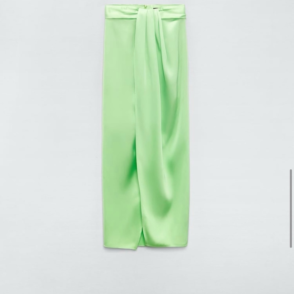 ZARA SATIN EFFECT MIDI SKIRT M - Picture 6 of 11
